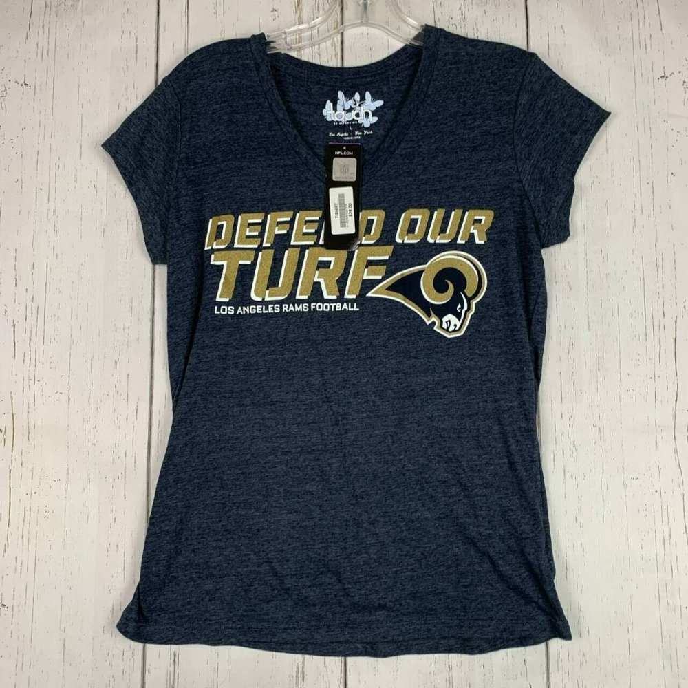 Los Angeles Rams NFL Large‎ Touch Casual T-Shirt Gray New Women